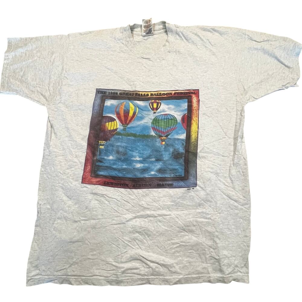 Vintage 1998 Great Falls Balloon Festival T Shirt XL Hot Air Balloons Graphic